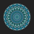 Round colorful geometrical gravel ornament mandala art