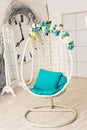 Round and comfort chair on beautiful interior