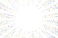 Round confetti colorful. Small and large scale. Vector illustration. Chaotic random explosion