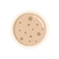 Round cookie with chocolate chips on plate top view vector illustration Royalty Free Stock Photo