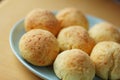 Round cookies on a plate