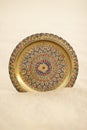 Round copper brass tray salver