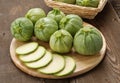 Round courgettes Royalty Free Stock Photo