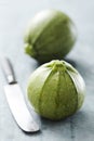 Round courgettes Royalty Free Stock Photo