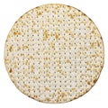 Round cracker on white background