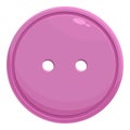 Round craft button icon cartoon vector. Tailor art