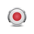 Record icon vector image round 3d button with metal frame Royalty Free Stock Photo