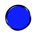 buttons (set-5) double 3d border blue stylish empty button for graphic illustration