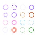 Round Decorative Border Frames for your design.Dotted circle concept Royalty Free Stock Photo