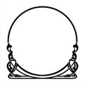 Round decorative frame in the art Nouveau style Royalty Free Stock Photo