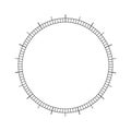 Round 360 degree measuring scale of barometer, speedometer, compass, thermometer. Circular measuring tool
