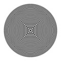 Round design element with 3D illusion effect. Circle pattern Royalty Free Stock Photo