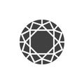 Round diamond vector icon Royalty Free Stock Photo