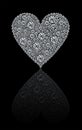 Round diamonds heart Royalty Free Stock Photo