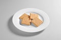 Round dish with biscuits Royalty Free Stock Photo