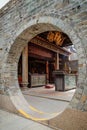 Round doorway at the Pak Tai Temple in Hong Kong