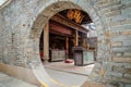 Round doorway at the Pak Tai Temple in Hong Kong