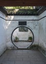 Doorway to small courtyard in Yuyuan or Yu Garden in Shanghai Royalty Free Stock Photo