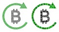 Round Dot Bitcoin Repay Icon Collage