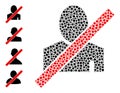 Dotted Blacklisted Man Composition of Rounded Dots and Similar Icons