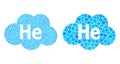 Round Dot Helium Cloud Icon Mosaic Royalty Free Stock Photo