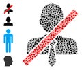 Dotted Wrong Clerk Collage of Round Dots and Similar Icons