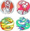 Round dragon designs