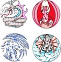 Round dragon designs