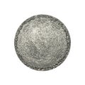 Round dry crushed gray eye shadows isolated on white Royalty Free Stock Photo