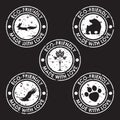 Round eco friendly stamp. Nature, animal products, wildlife them