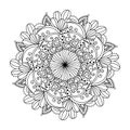 Round element for coloring book.