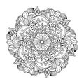 Round element for coloring book.