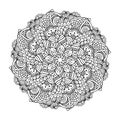Round element for coloring book.