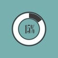 Round element of infographics in pie charts. Vector illustration Royalty Free Stock Photo