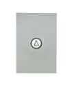 Round elevator call button with up arrow, isolated on white background with clipping path