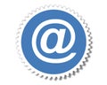 Round email stamp Royalty Free Stock Photo