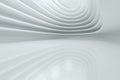 Round empty building with wide ground, 3d rendering Royalty Free Stock Photo