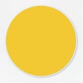 Round empty yellow circle illustration