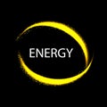 Round energy frame. Magic light neon energy circle. Royalty Free Stock Photo