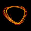 Round energy frame. Shining circle banner. Magic light neon energy circle. Glowing fire ring trace. Royalty Free Stock Photo