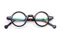 Round eyeglasses Black frame for businessman, Myopia nearsightedness, eyeglasses, isolate Royalty Free Stock Photo