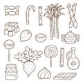 Round farm products background