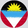 Round flag of Antigua and Barbuda