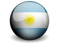 Round Flag of Argentina Royalty Free Stock Photo