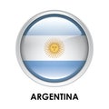 Round flag of Argentina Royalty Free Stock Photo