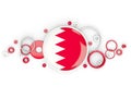 Round flag of bahrain with circles pattern Royalty Free Stock Photo