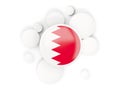 Round flag of bahrain with circles pattern Royalty Free Stock Photo