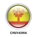 Round flag of Chuvashia