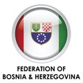 Round flag of Federation of Bosnia and Herzegovina