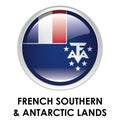 Round flag of French Southern and Antarctic Lands